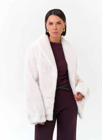 Женская шуба из эко меха фото