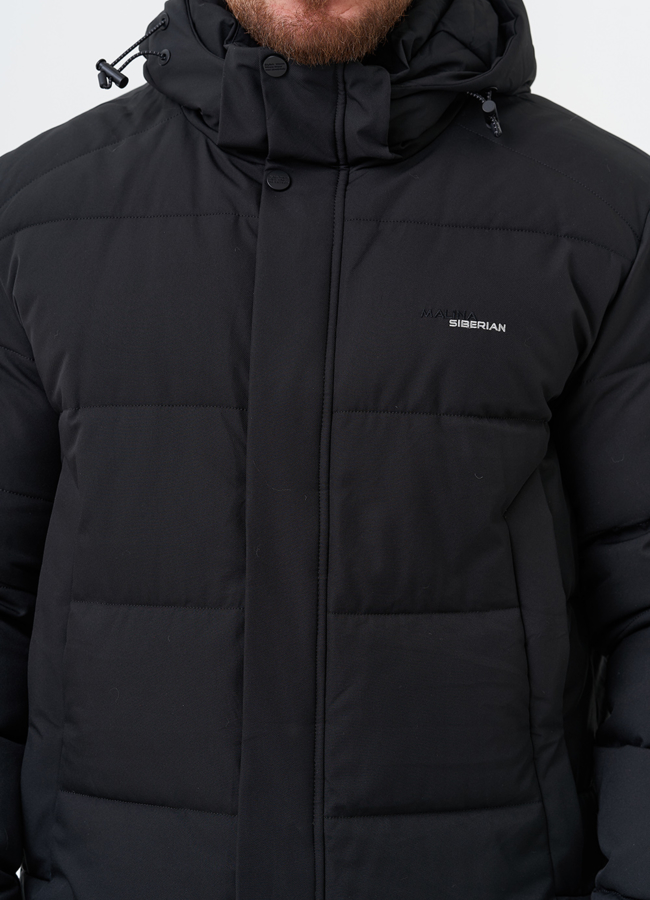 Мужской пуховик с капюшоном  модель № 28269 универмаг малина