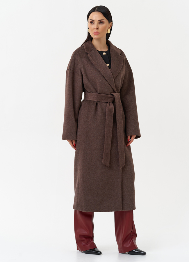 Женское пальто с английским воротником модель № 30198 универмаг малина