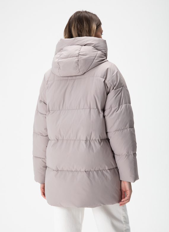 Женский пуховик с капюшоном 