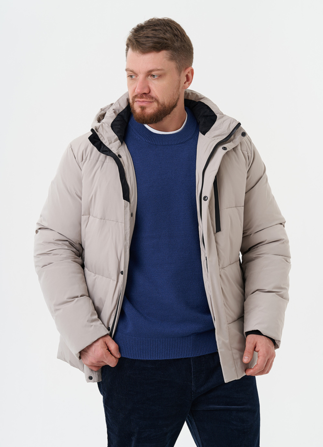 Зимний пуховик с капюшоном модель № 28396 универмаг малина