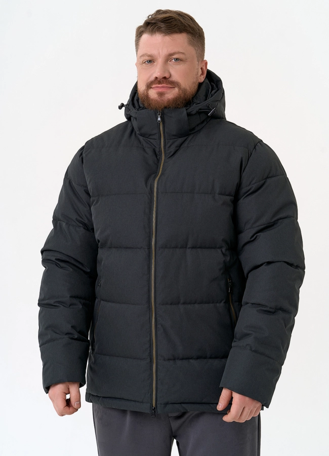 Мужской пуховик с капюшоном  модель № 31472 в рассрочку