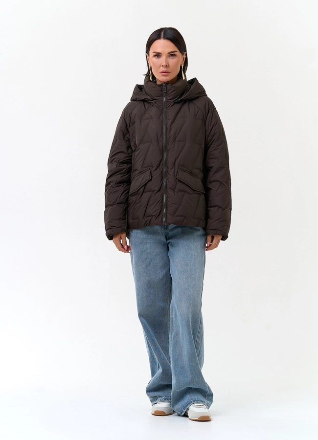Женская куртка с капюшоном модель № 33829 в рассрочку