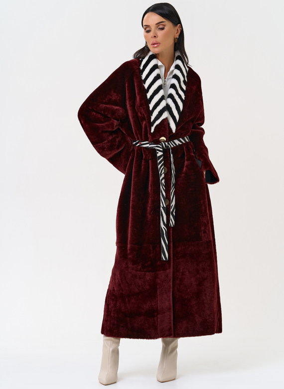 Двусторонняя женская дубленка из овчины SATINO