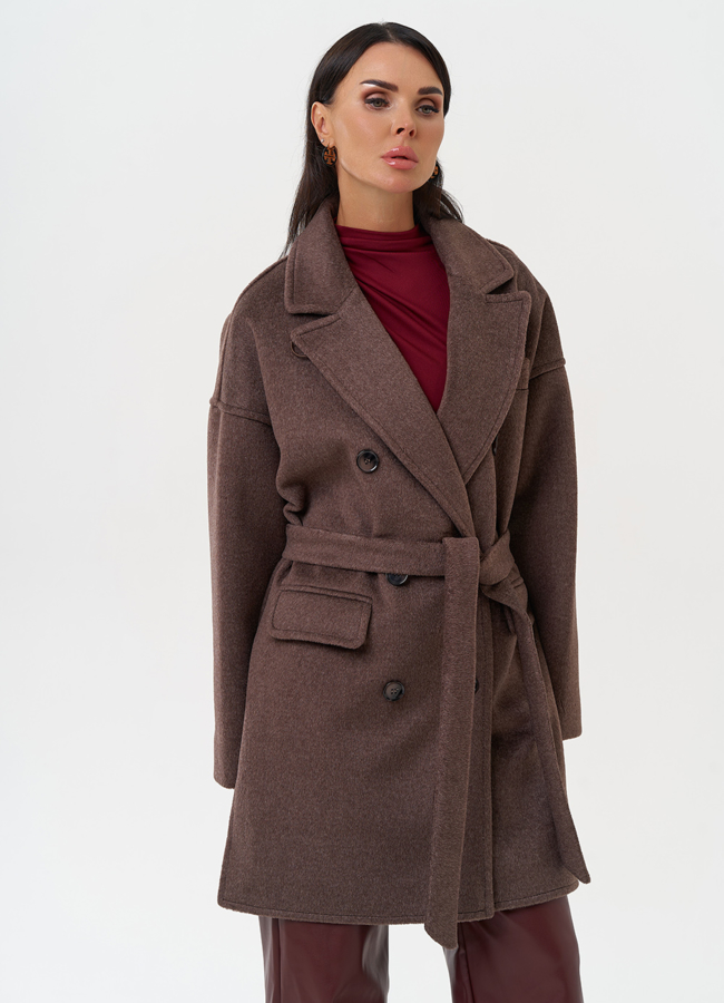 Двубортное женское пальто модель № 31213 универмаг малина