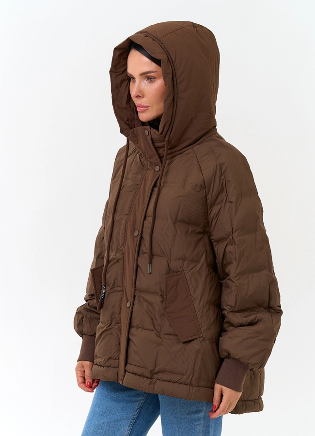 Женская куртка с капюшоном модель № 33848 в кредит фото