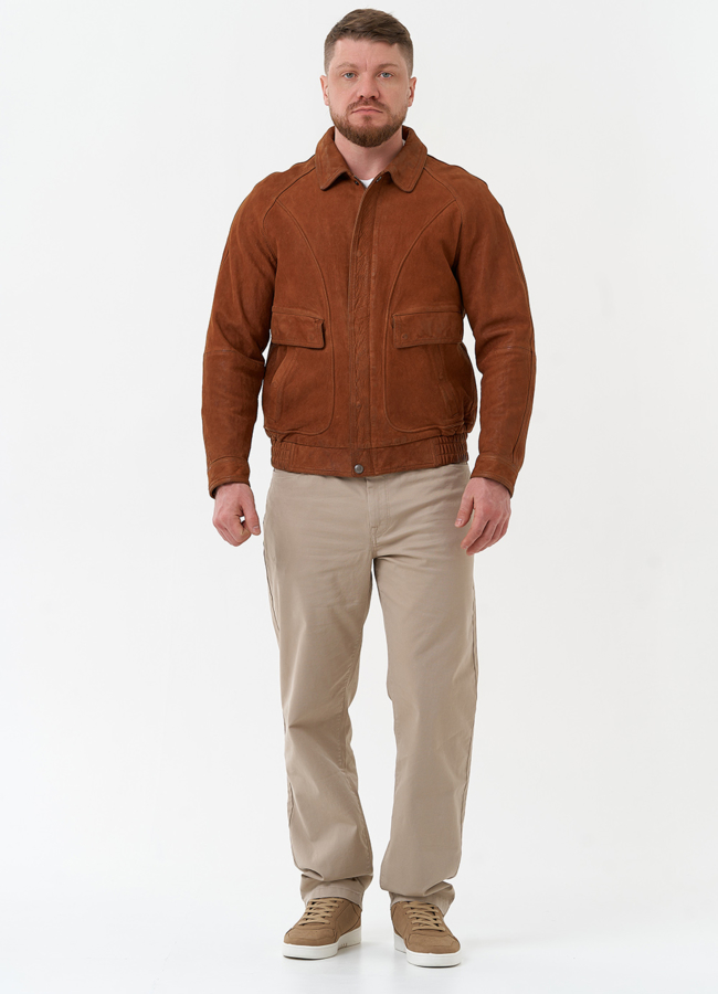 Мужская куртка из натуральной кожи  модель № 30063 в рассрочку