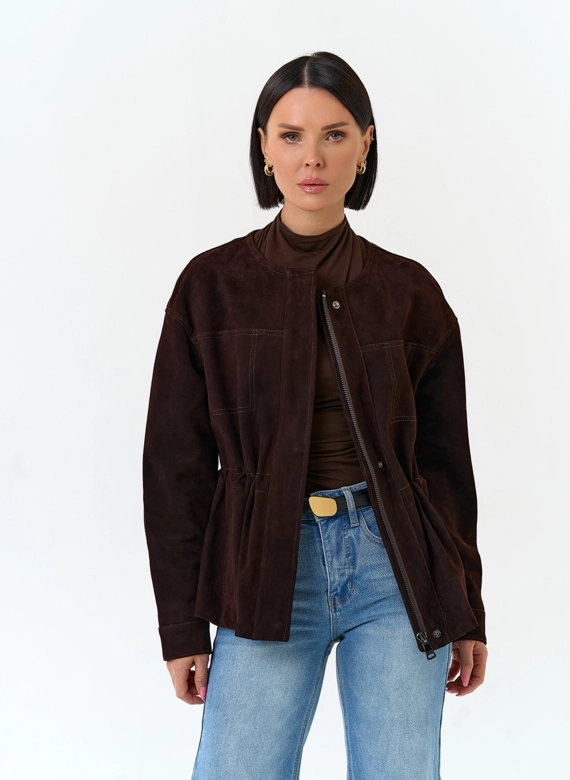 Жакет из натуральной замши