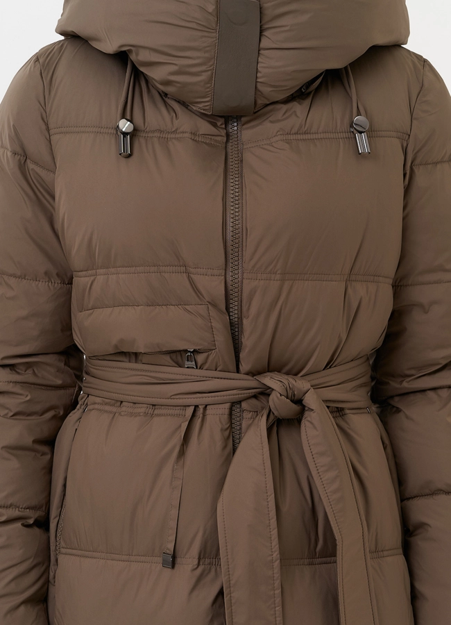 Женское зимнее пальто с капюшоном модель № 31293 в кредит